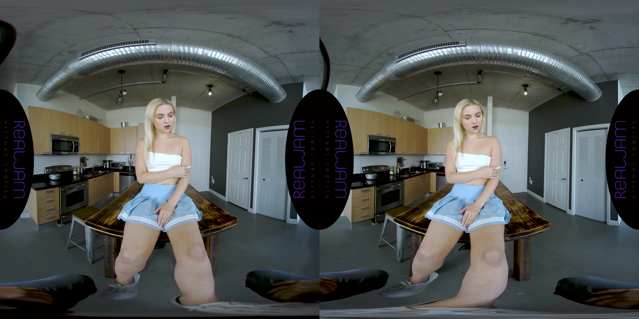 Student Aria Banks - Cute Blonde teen 18+ Blowjob and POV Sex