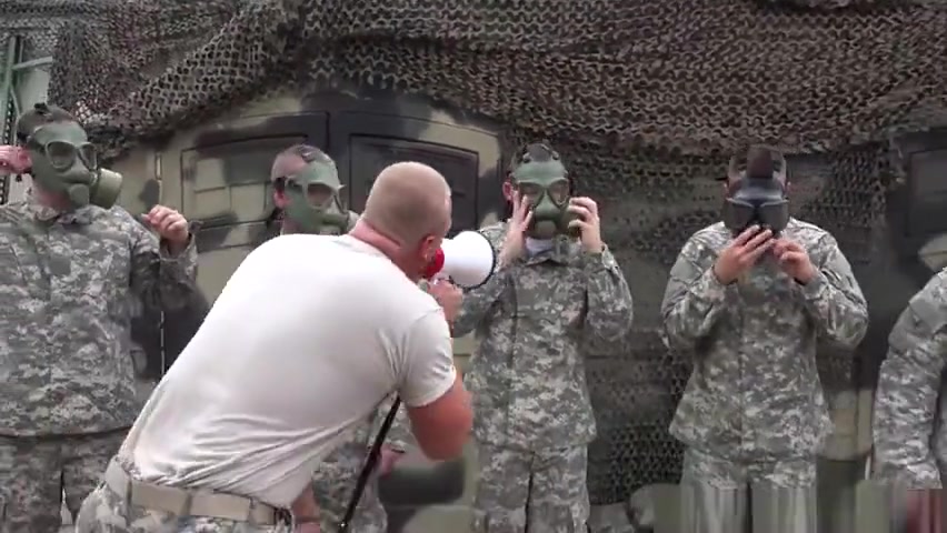 Military troops cumdropping group exxxercise