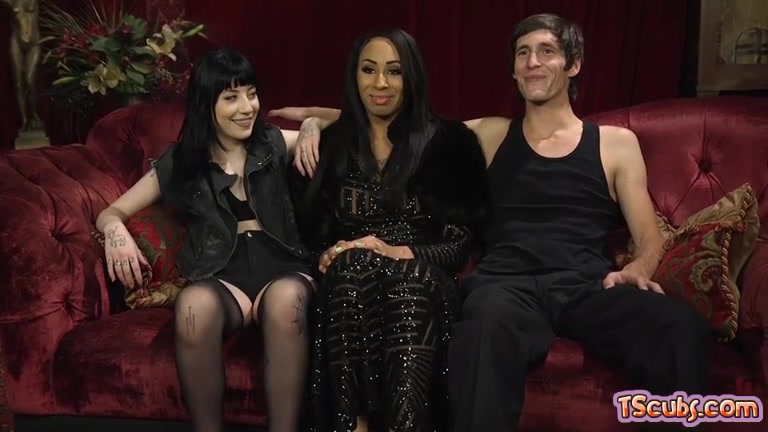 Hot shemale seduction and cumshot