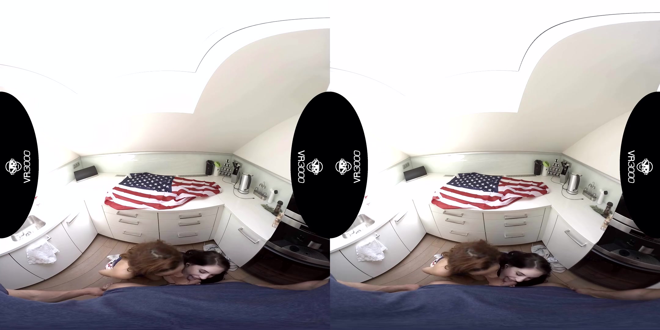 Vanna Bardot & Anna De Ville in 4th of July Threesome - VR3000