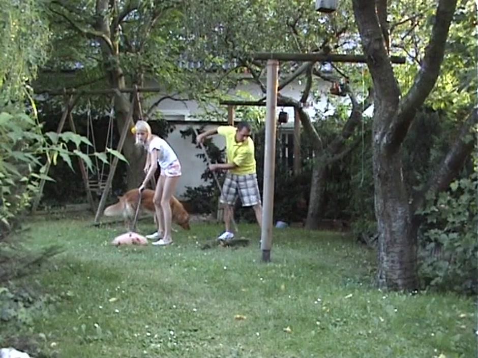 Katerina Sz. in outdoor video of an amateur hot blonde sucking rod
