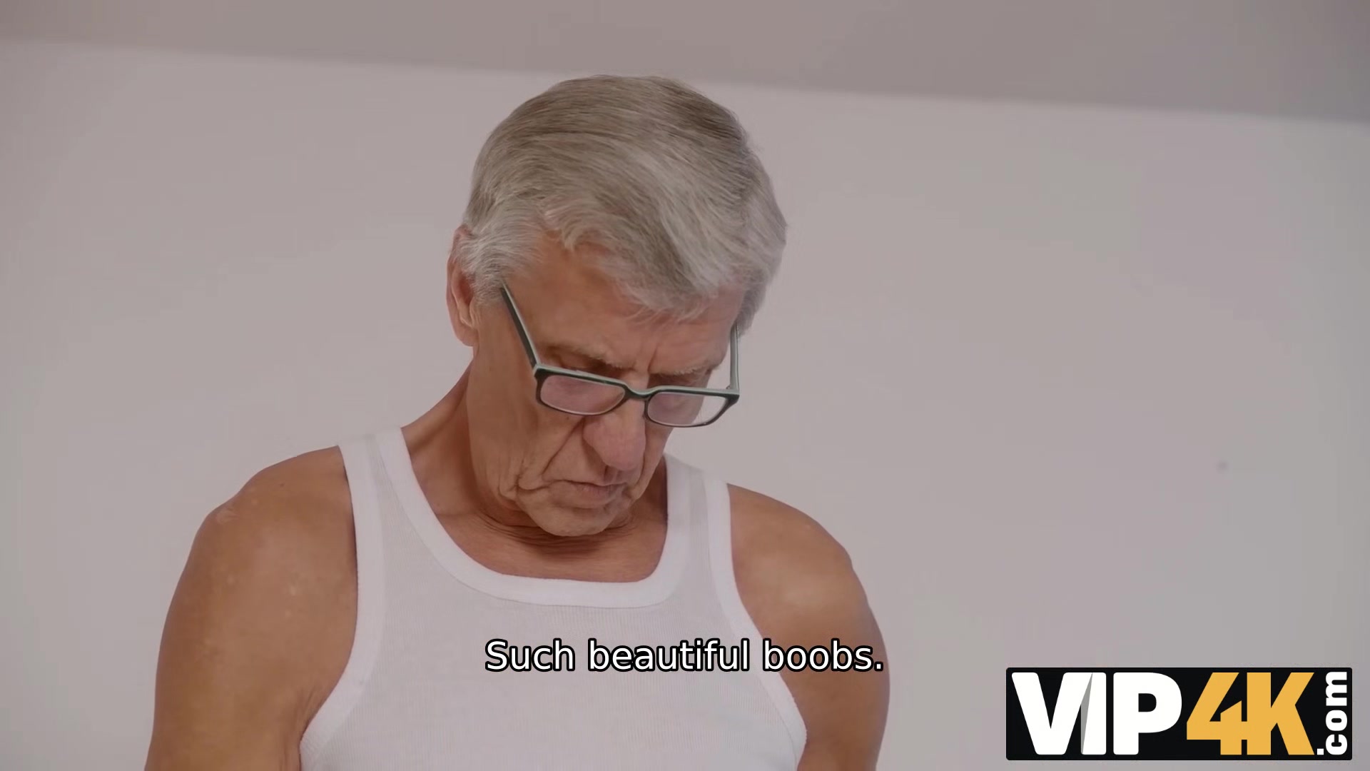 VIP4K. Grey-haired cuckold doesnt disturb his wife with big breasts from cheating