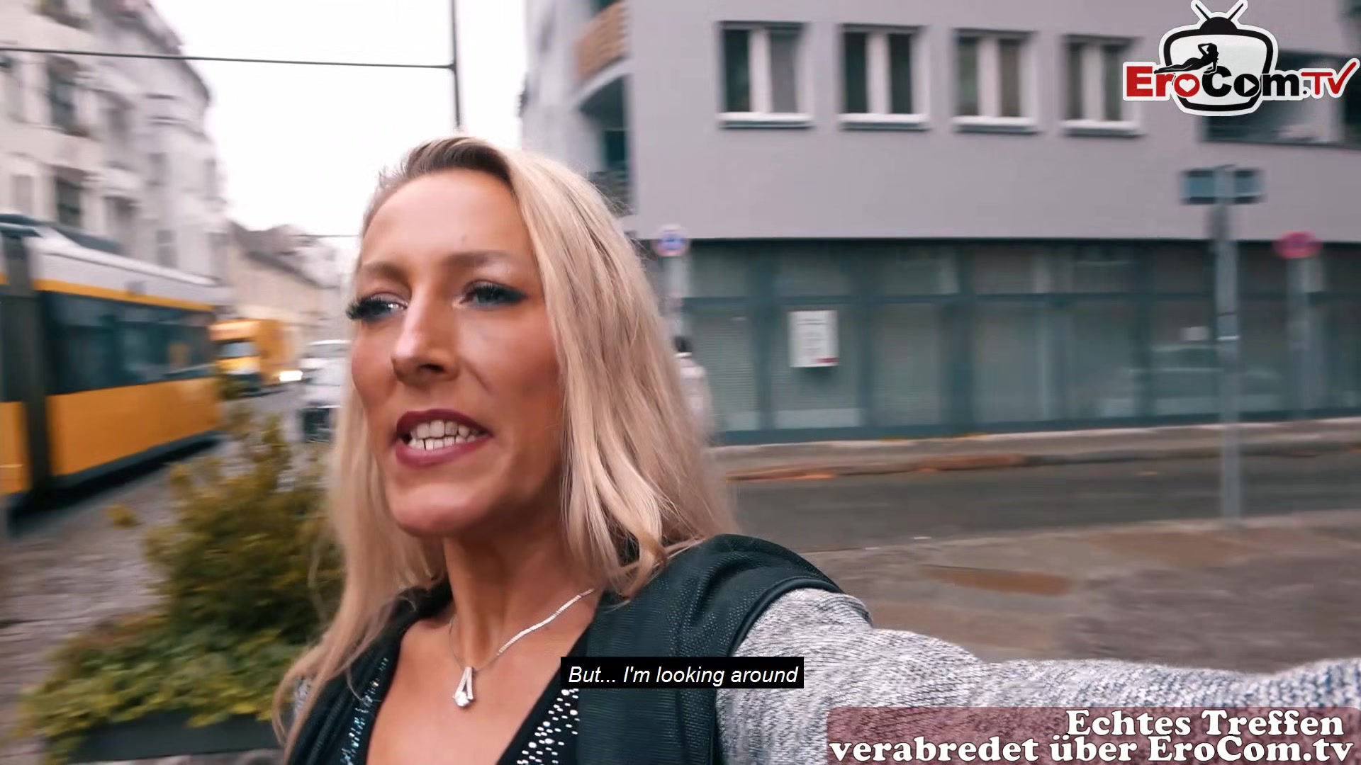 German mature milf with big tits pick up a teen 18+ for first time lesbian blind date pov
