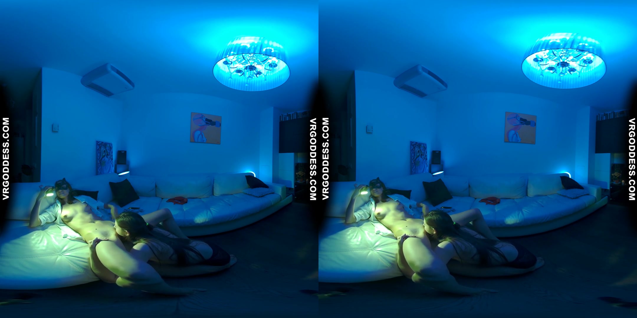 Deep Blue Late Night Miss Pussycat And Rebeka Ruby Licking And Tribbing Clit To Clit