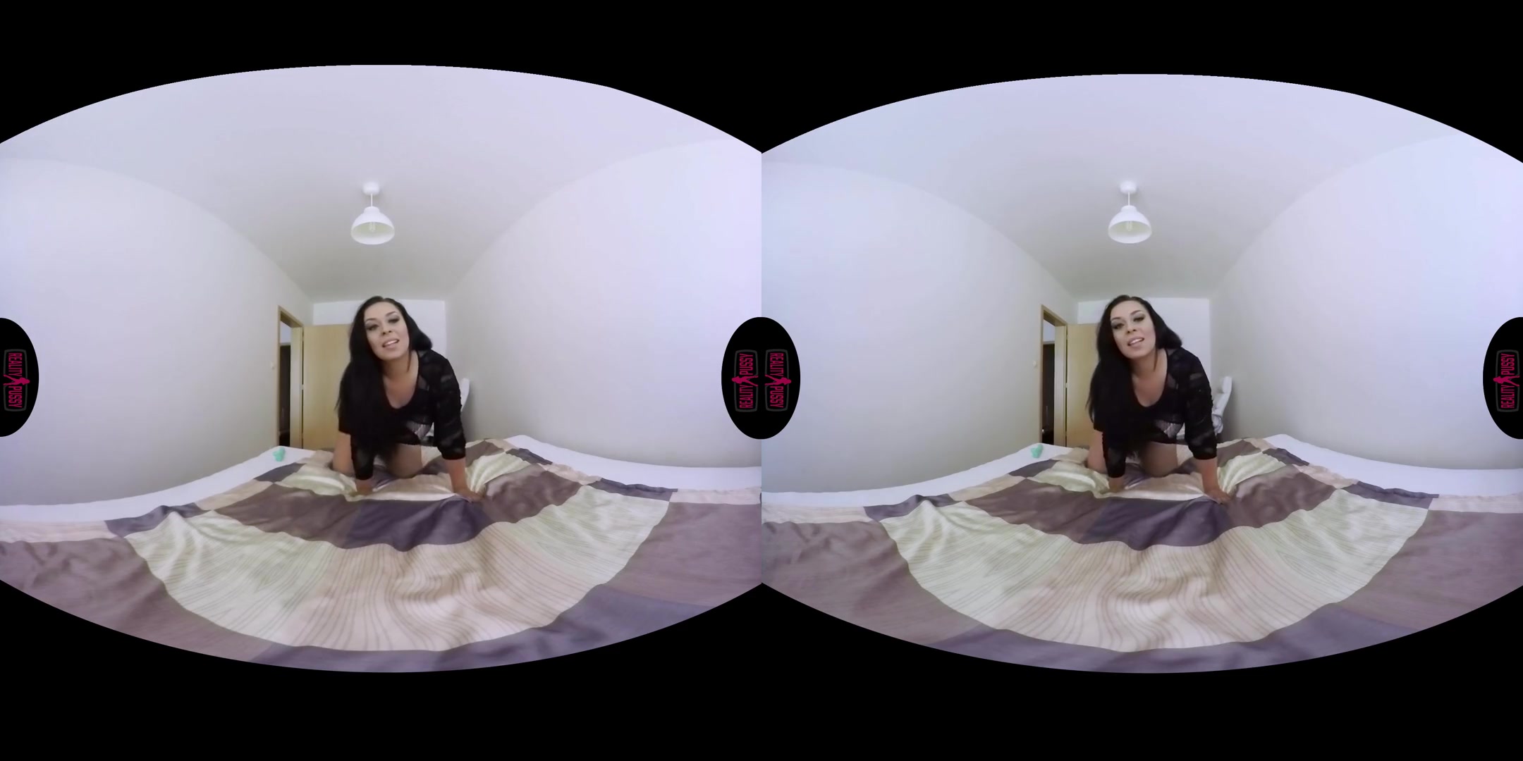 Anastasia Lux in Neon Dildo Between Big Tits - VRpussyVision