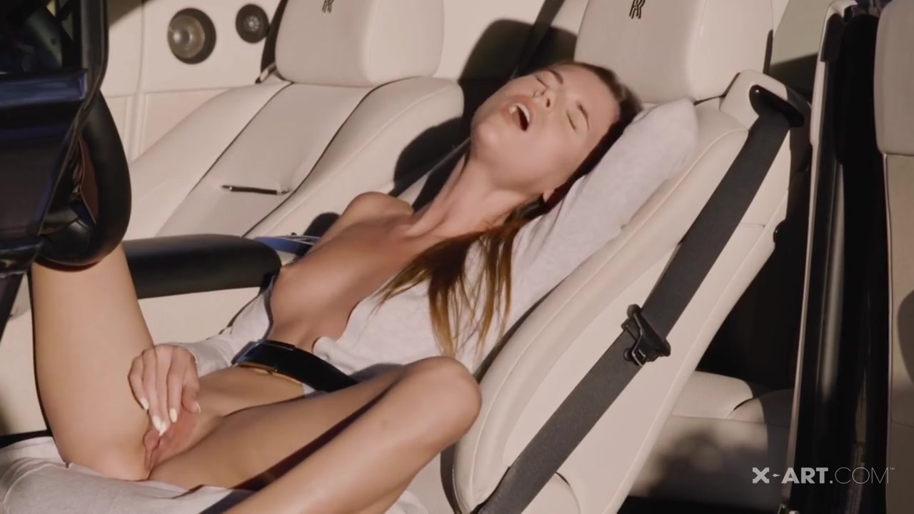Leony Aprill In Hot Masturbation In A Rolls Royce