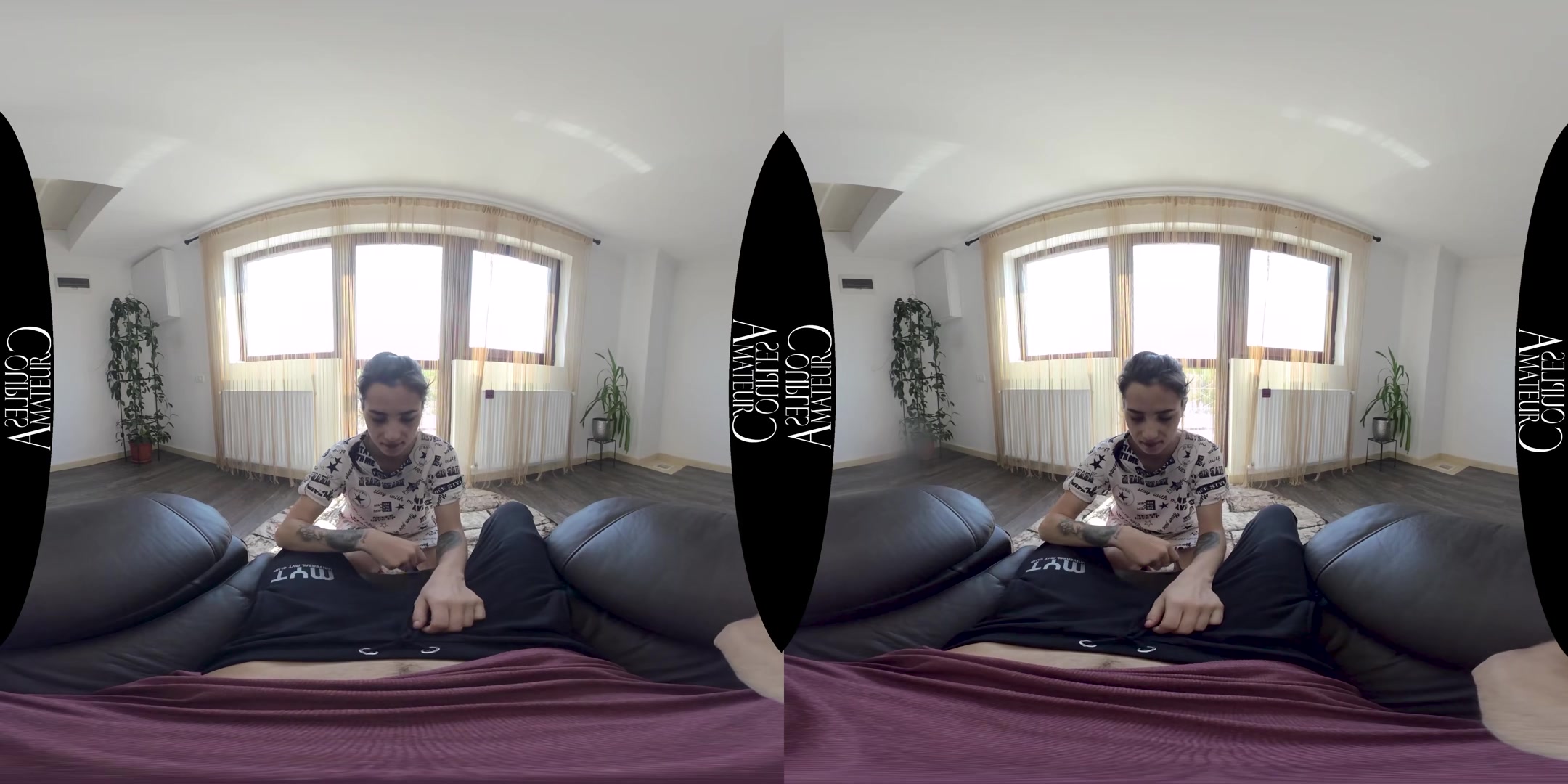 teen 18+ Brunette Quick Fuck On The Armchair - AmateurCouplesVR