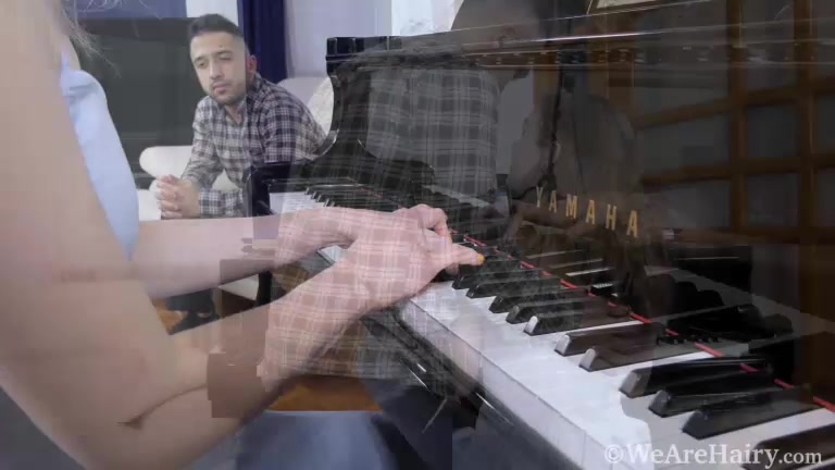 Kira Stone has hot sex after playing her piano
