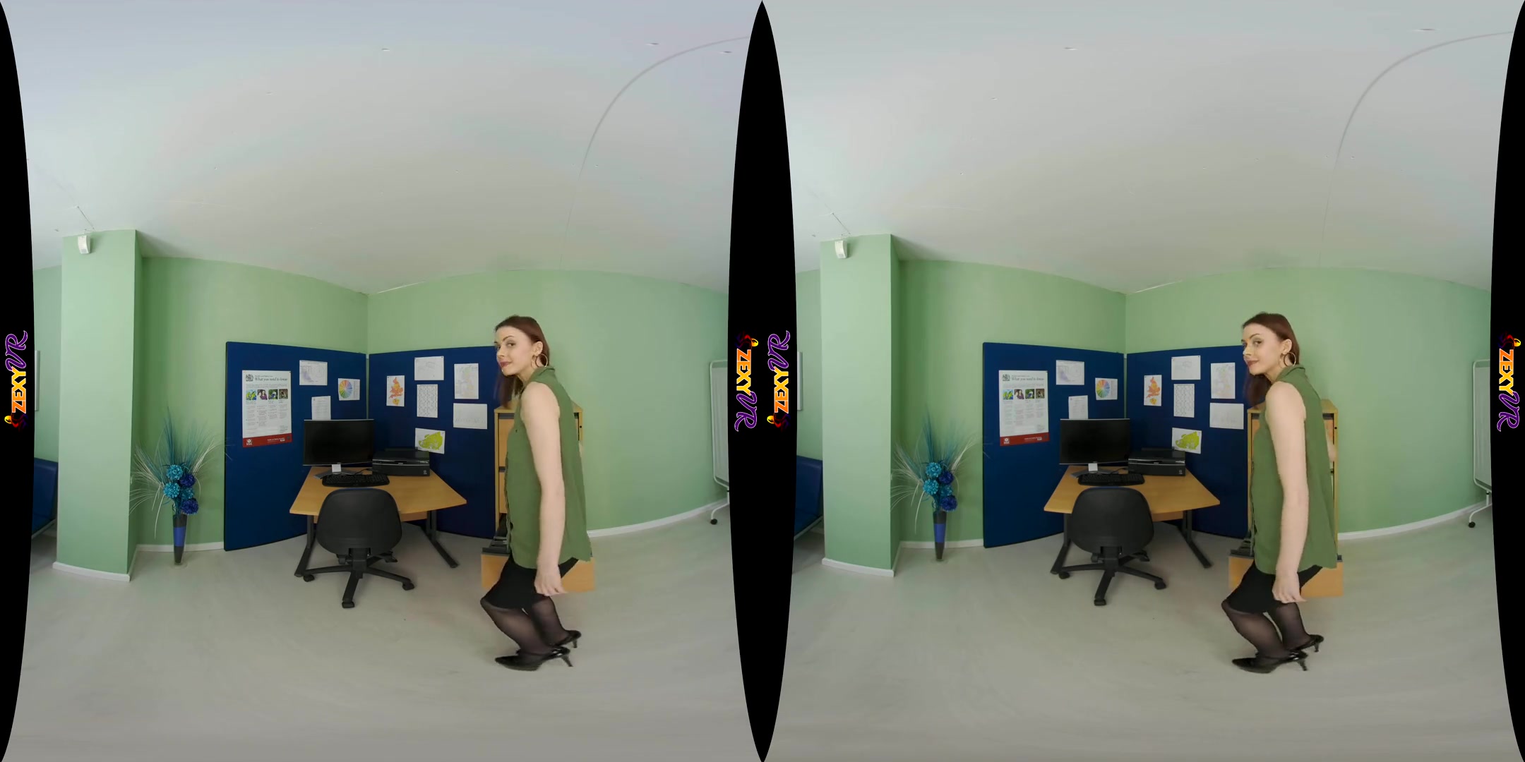 Office Cutie - Small Tits Babe Solo Striptease - SexLikeReal