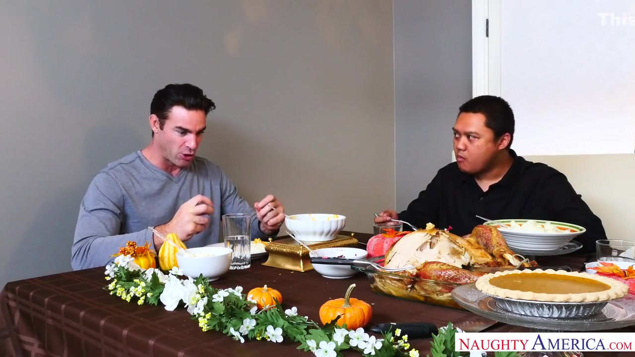 Phoenix Marie And Kayla Kayden In Phoenix And Charles Have A Hot Friend And His Date Over For Thanksgiving Dinner
