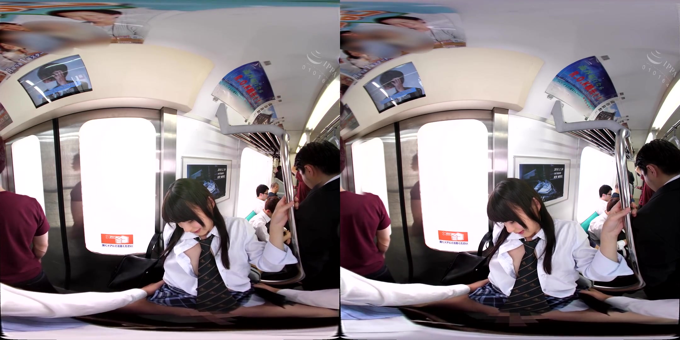 Sticky schoolgirls 18+ on the Train 2 - Asian Public Blowjob Fuck