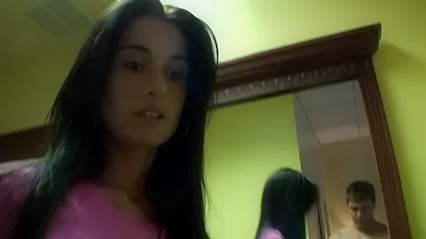Nessa Devil in hot chick posing topless in a porn travel video