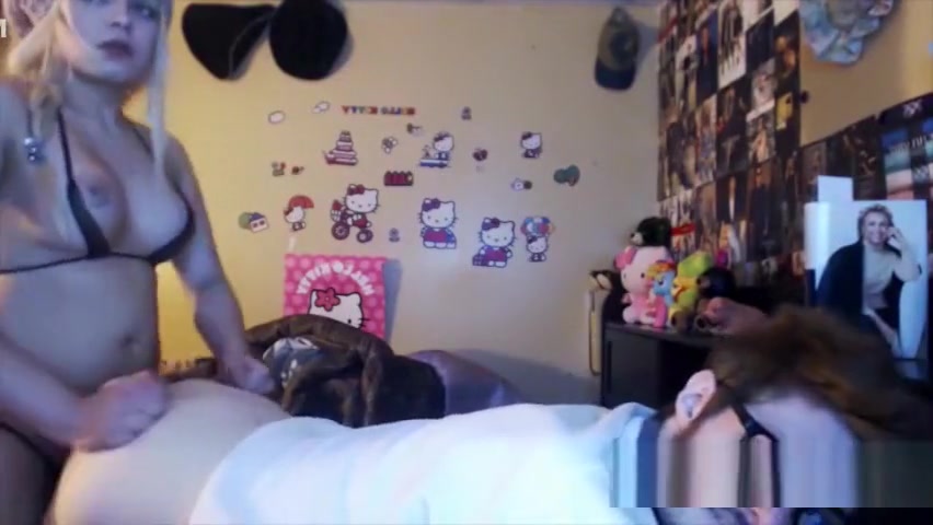 Blonde big tits shemale fucks boy Online