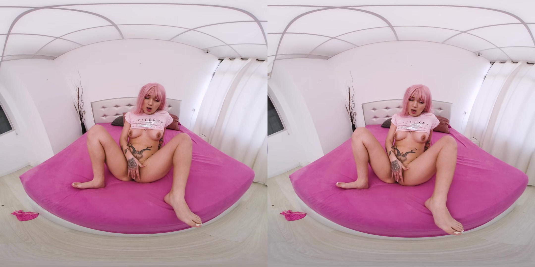 Pink Girl Teen Fucks A Huge Cock In Her Bedroom
