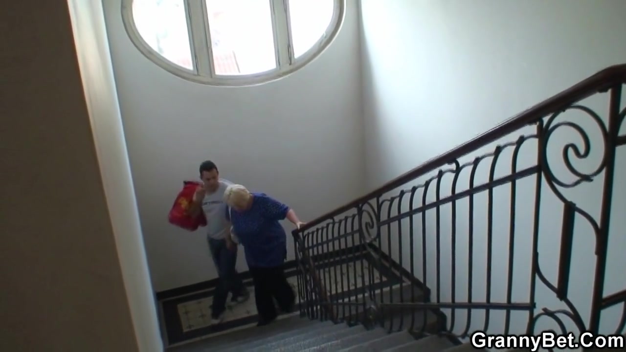 Busty Grandma Pleases Stranger