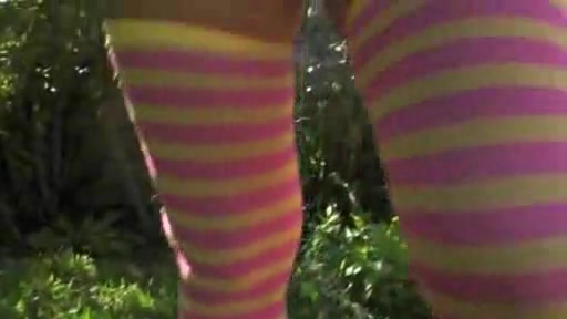 Tattooed TS jerks by the pool