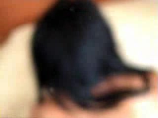 She sucks his cock until he drops a load right on her sexy face