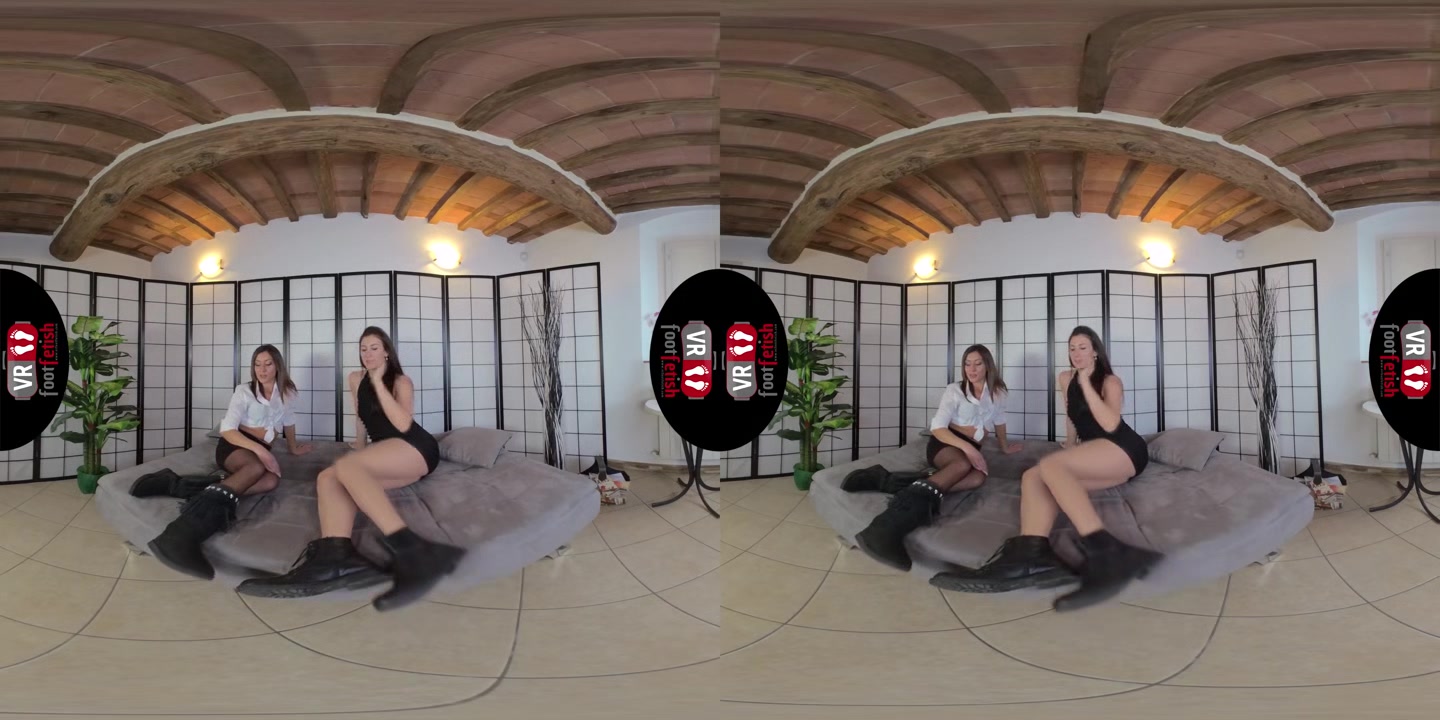 Deliciously Sexy Lilian And Katy Show Off Their Nylon-Clad Feet - VRFootFetish