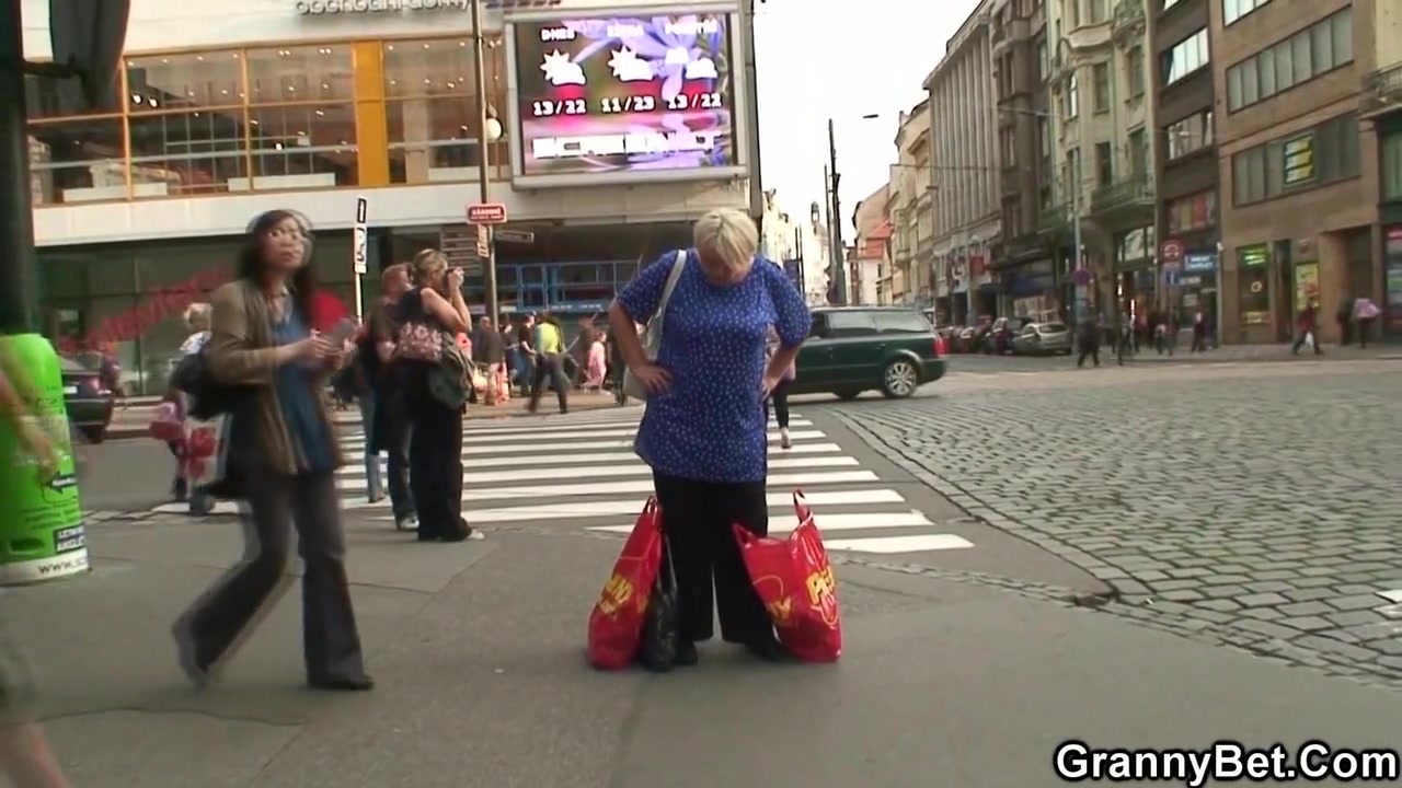 Busty Grandma Pleases Stranger