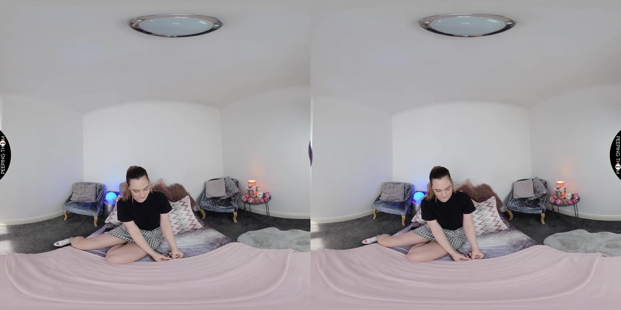 Teen Girl Next Door - Amateur English Teen Solo Masturbation VR