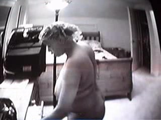Amateur BBW dressing in black white homemade video