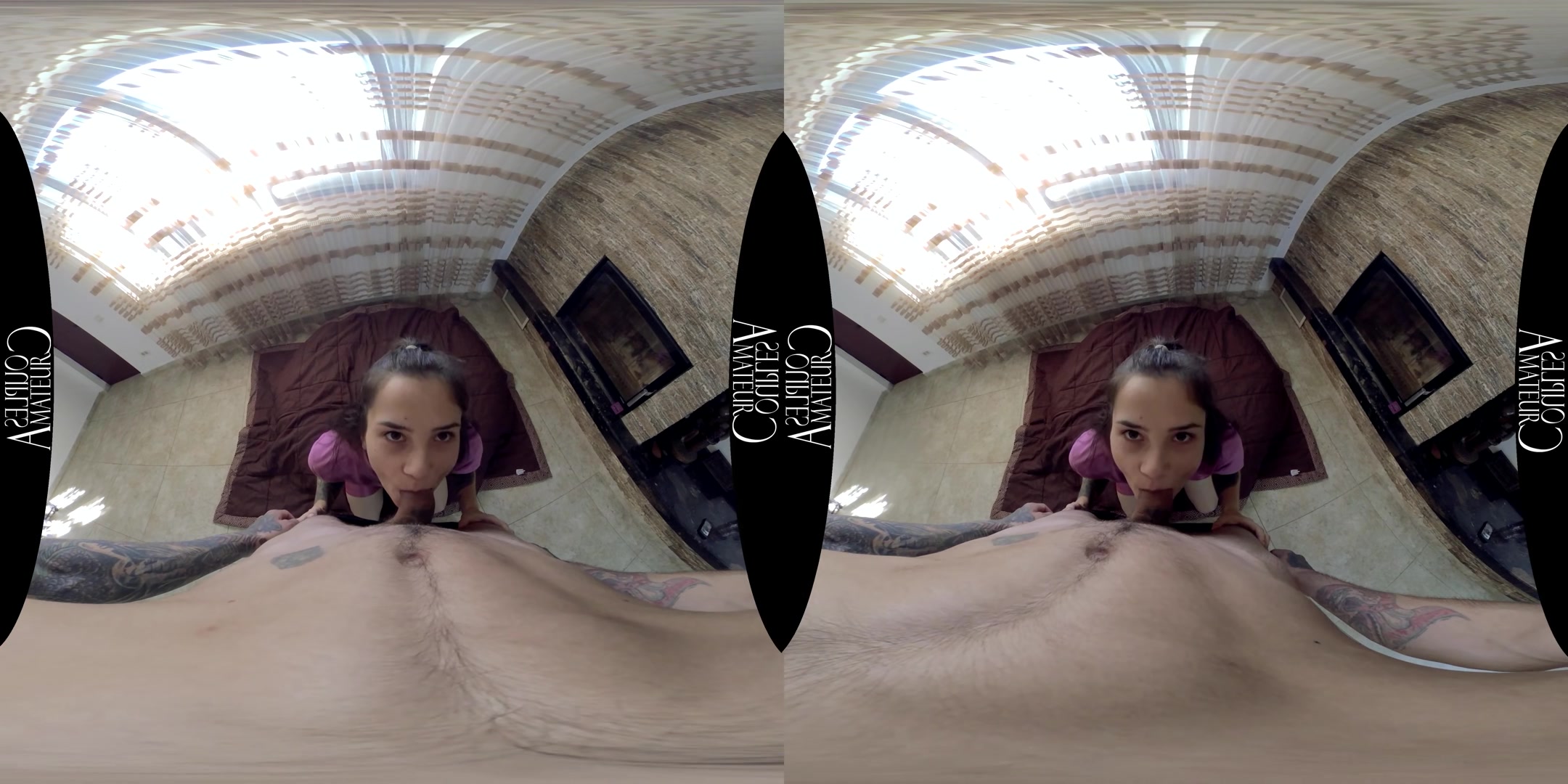 Skinny Brunette Morning Bathroom Sex - AmateurCouplesVR