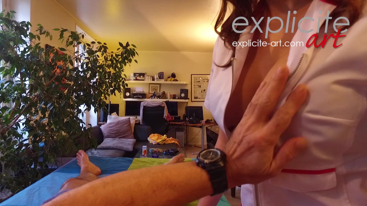 Busty babe Marie Clarence POV massage