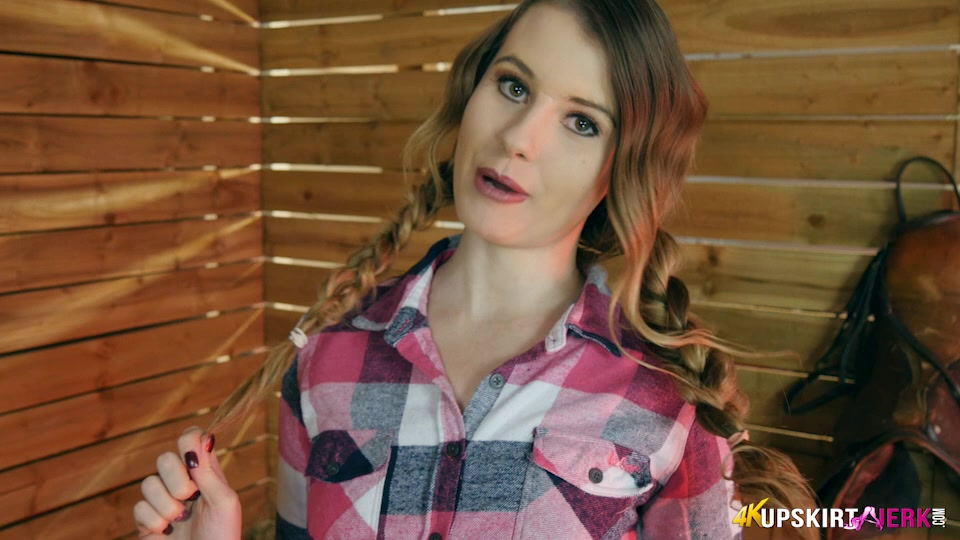 Brook Logan "Upskirt Wank In The Barn" - UpskirtJerk