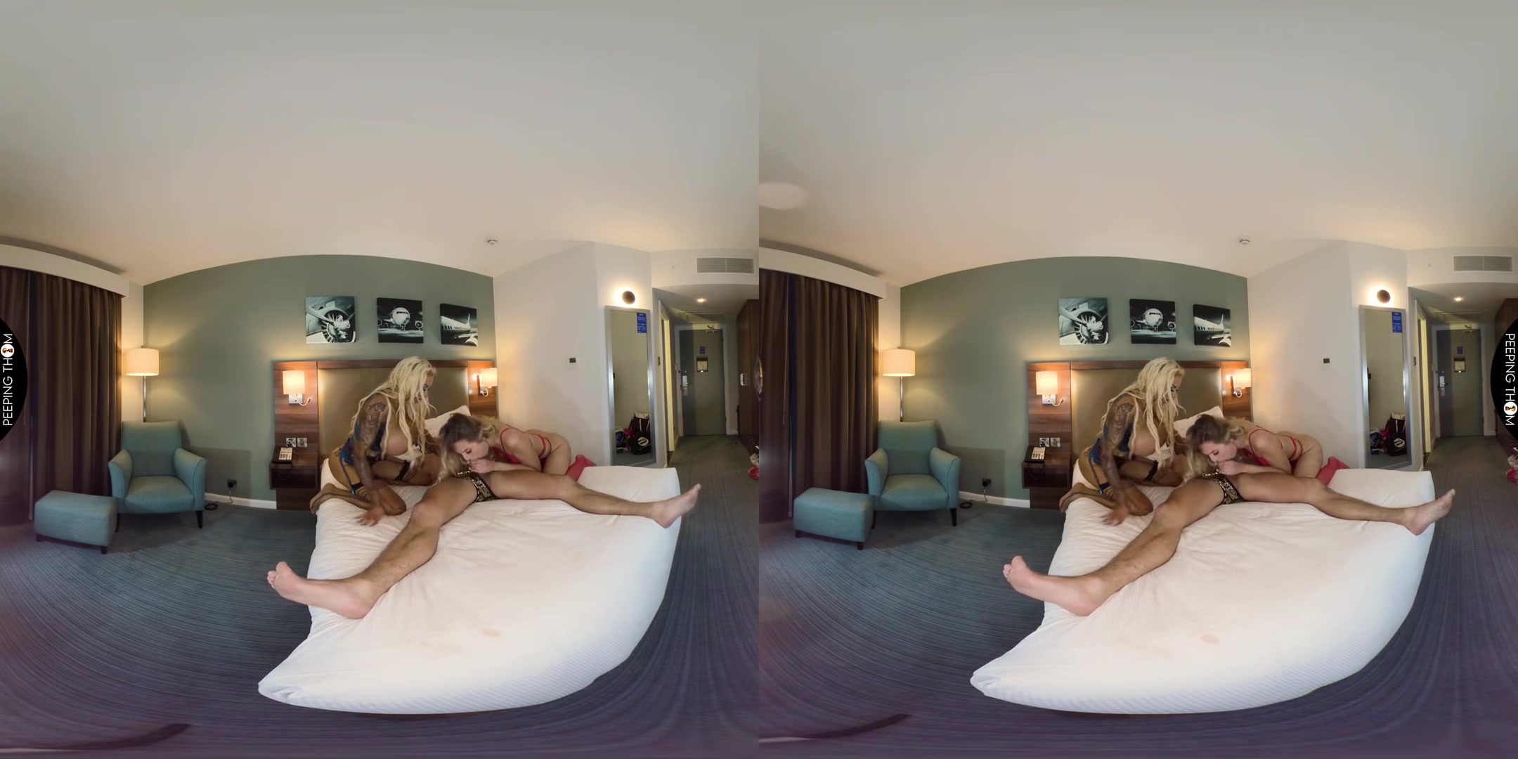 Sophie Anderson and Paige Florence - Filthy Spit Sluts; 3D Porn MFF Threesome VR