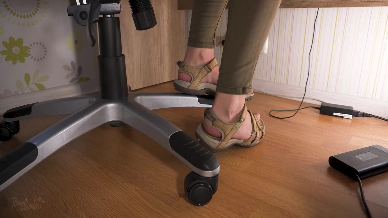 Worship My Sexy Feet In Worn Sandals Under Table