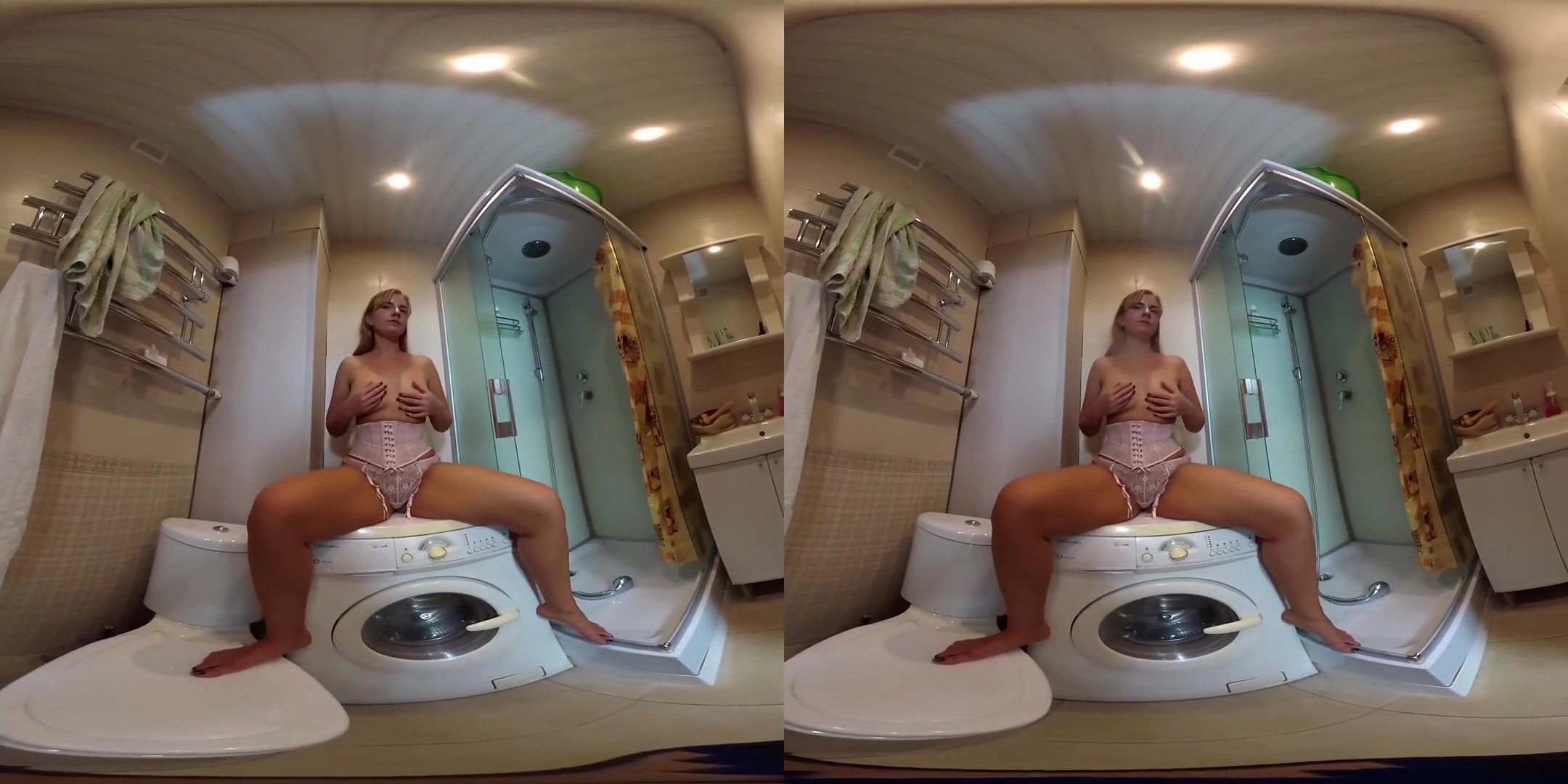 Agneta Masturbates in the Bathroom - SexLikeReal