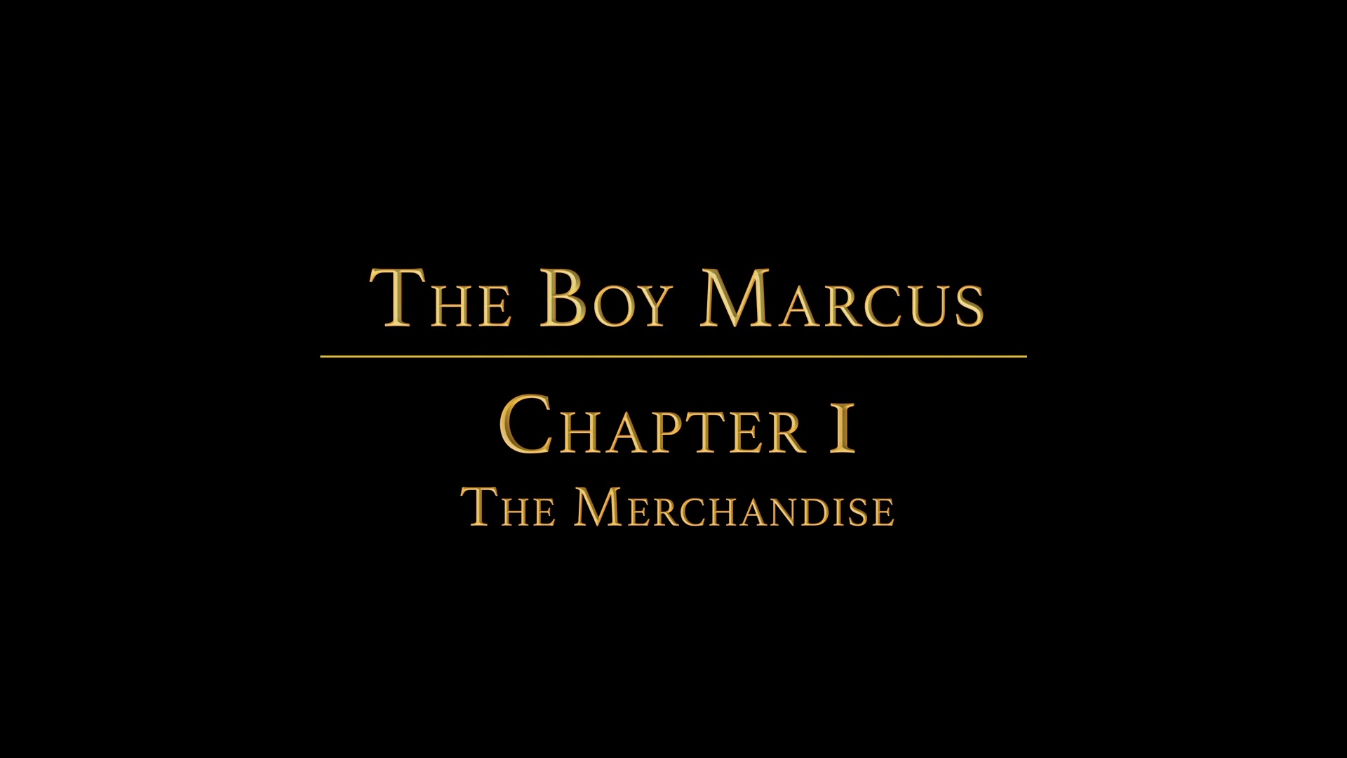 THE BOY MARCUS Chapter 1 - The Merchandise