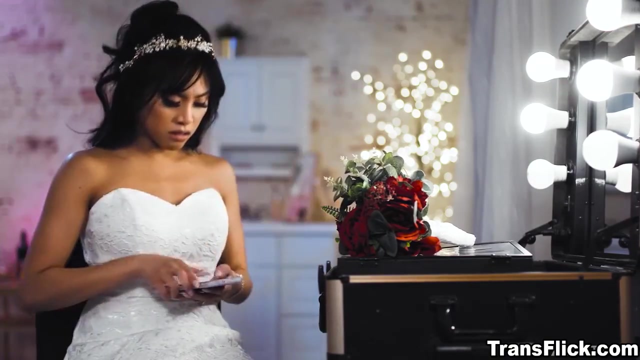 Ember Snow - Trans Babe Fucks This Sexy Bride To Be
