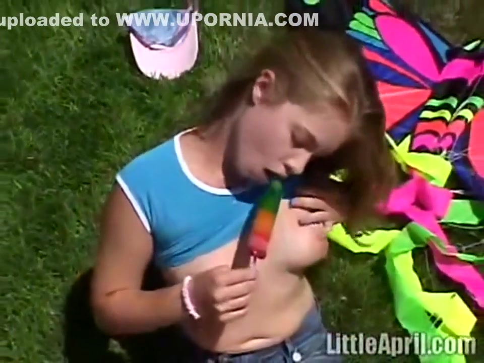 teen 18+ Rubbing Outdoors With Little April