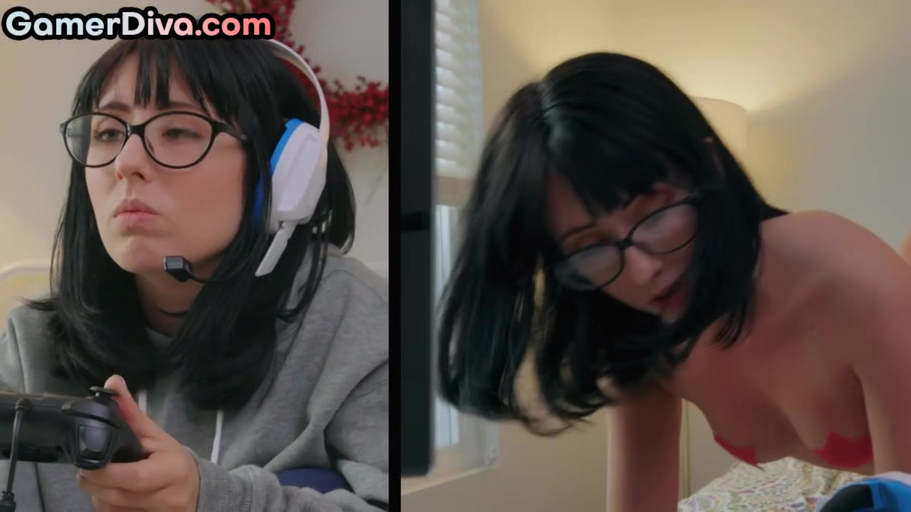 Round ass gaming babe pussyfucked by BF in various positions