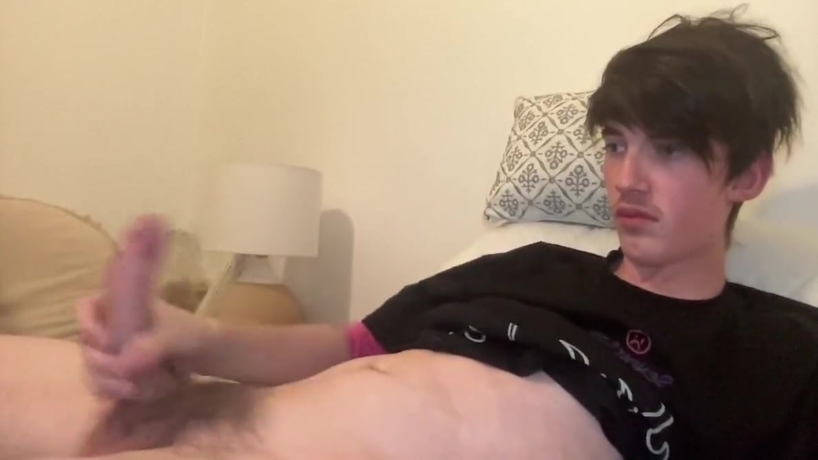 Gay Twink Jerking His Big Dick