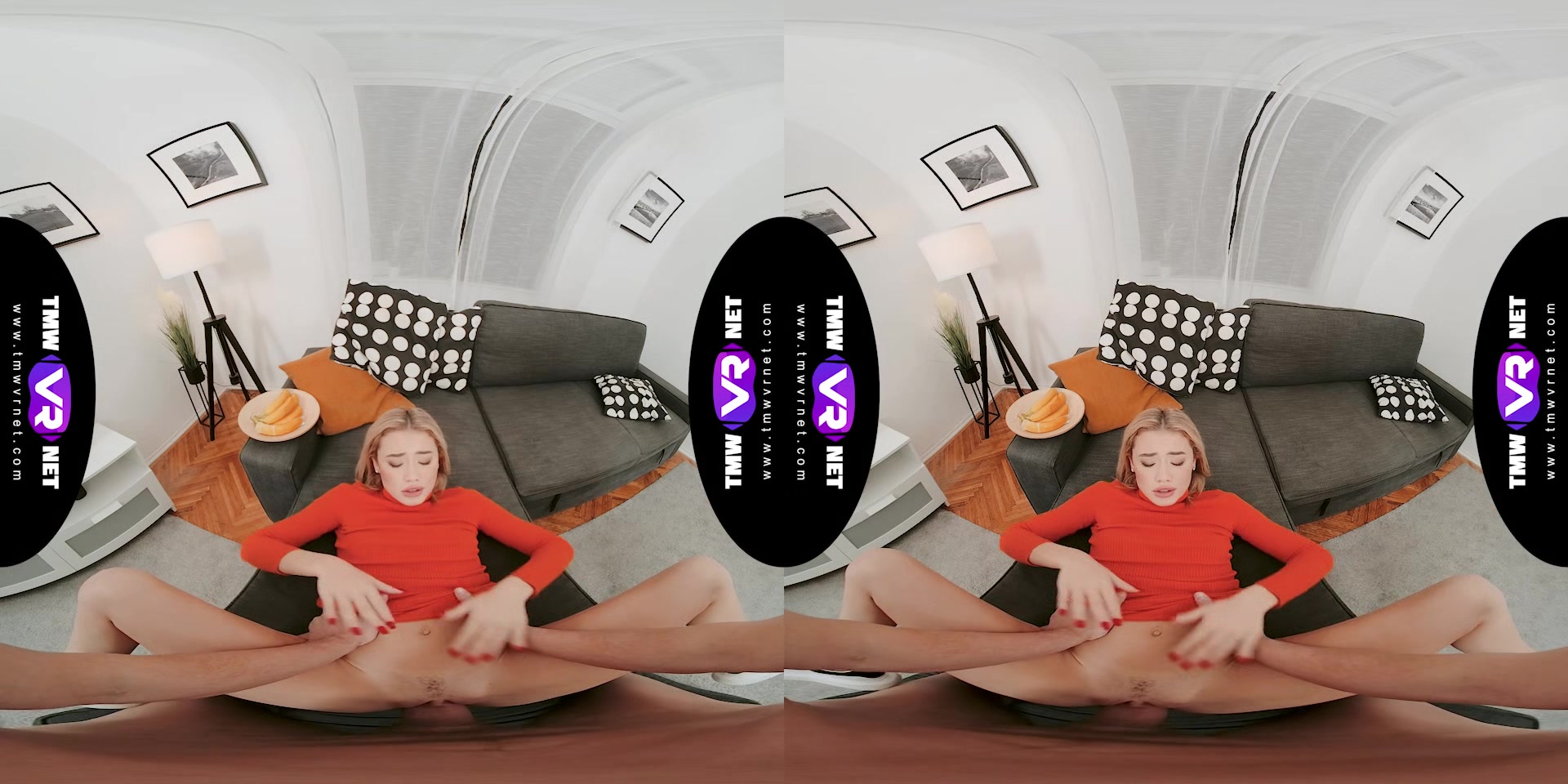 Blonde performs a deep blowjob