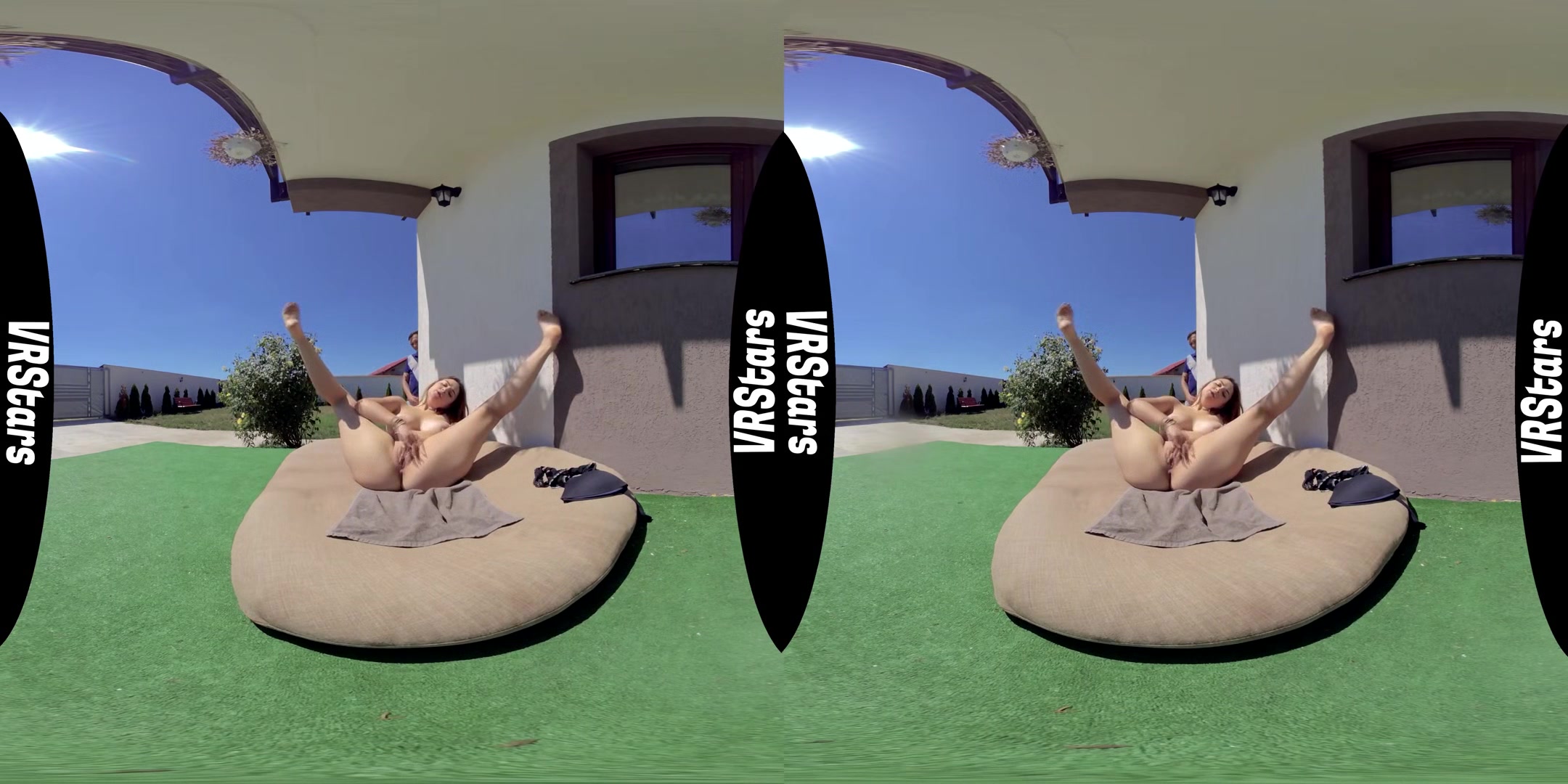 Busty Teen Sunbathes With A Voyeur Spying - Big Tits Babe Solo Masturbation 3D Porn