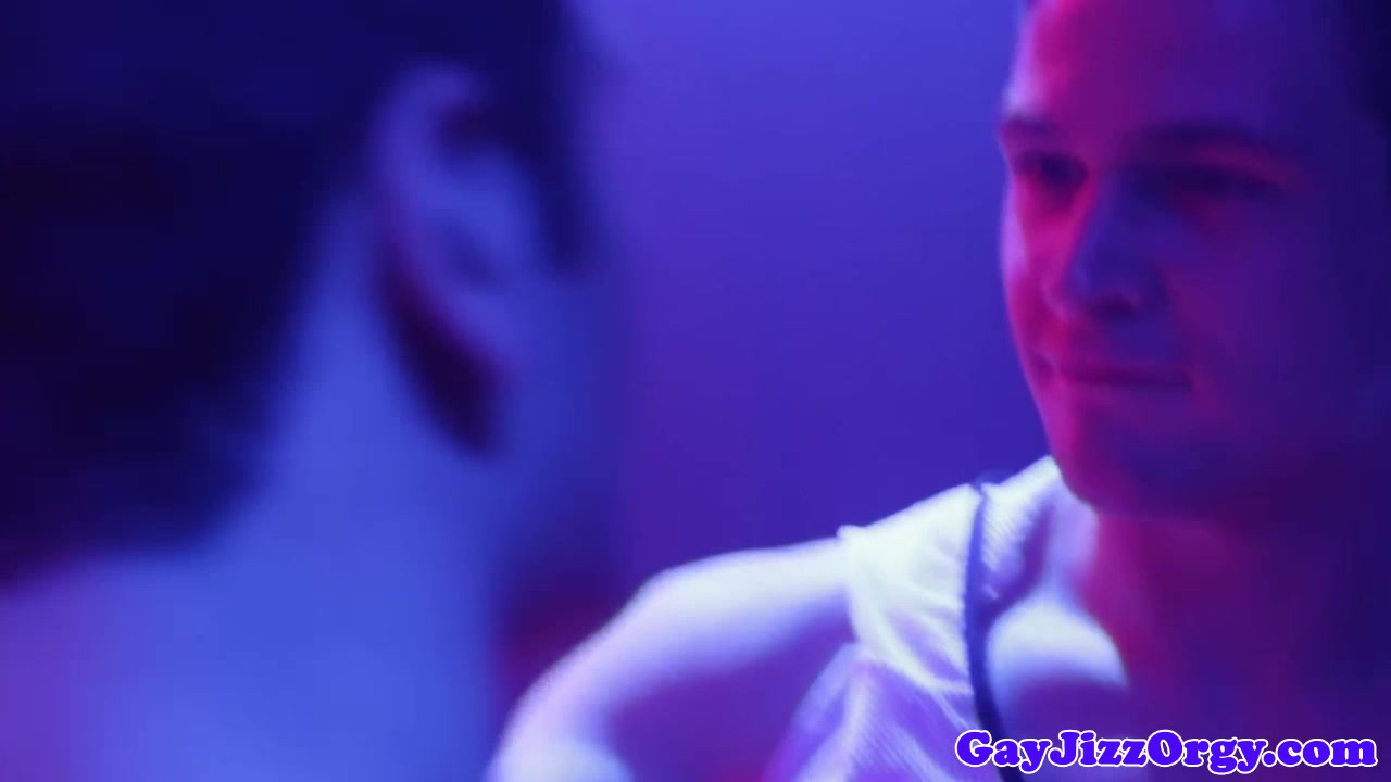 Cocksucking jock at the club gets cumshot