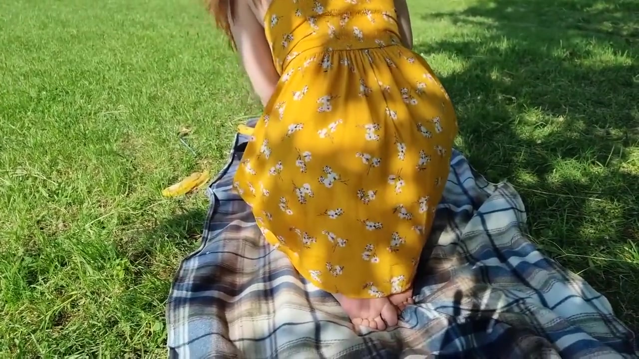 A Sultry Juicy Bitch In A Clearing Picked Up A Stupid Fucker And Fucked Him
