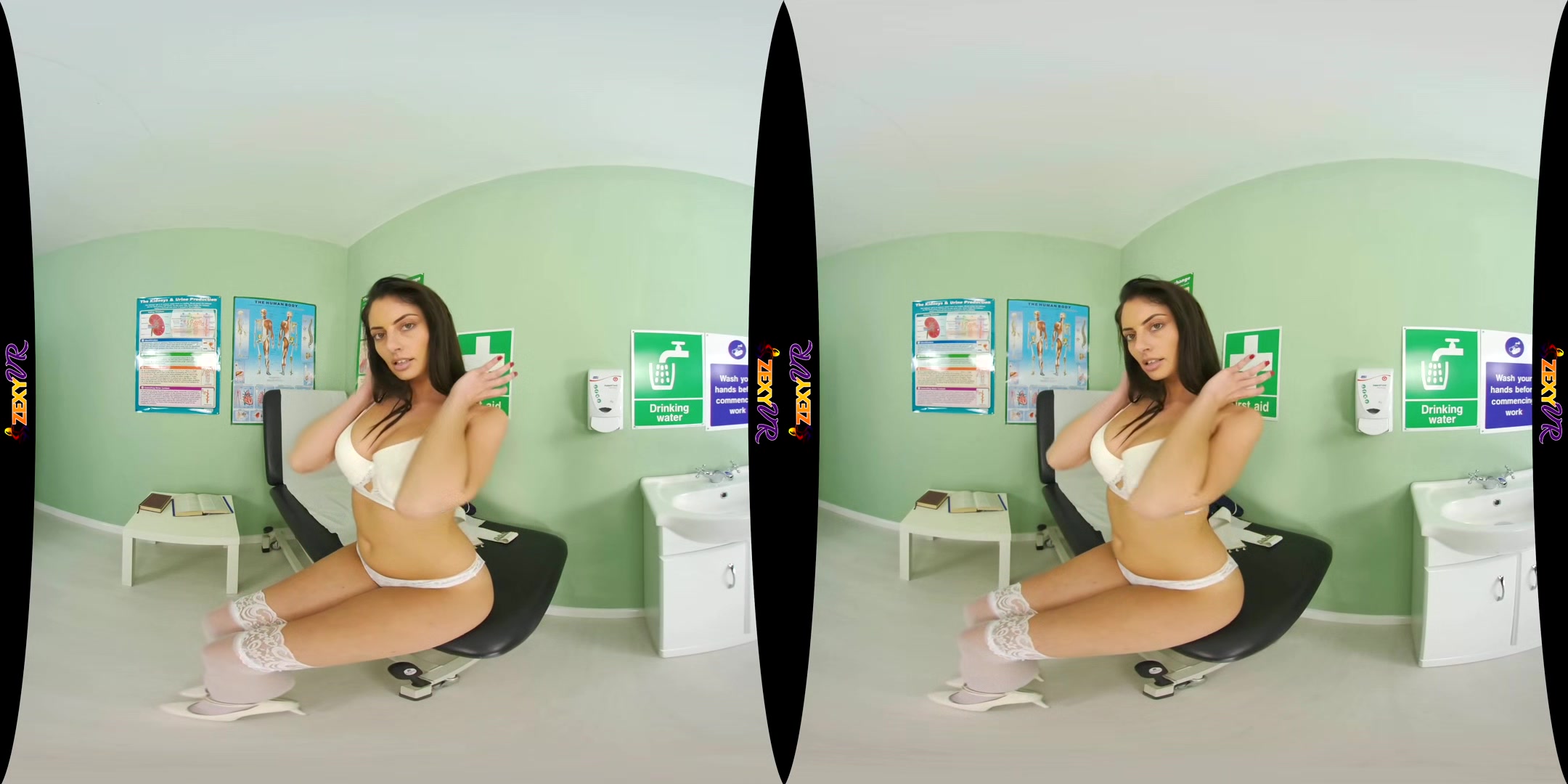 Doctor Doctor - Big Tit Brunette Solo Striptease In The Hospital