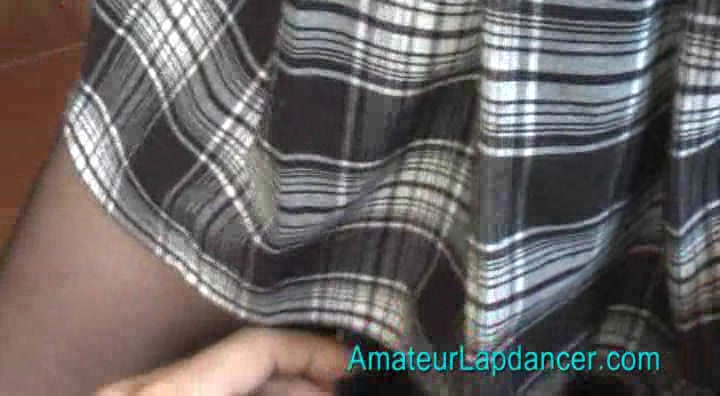 Lapdance in tartan dress