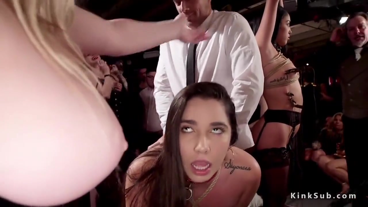 Mistress Controls Her Slaves At Party