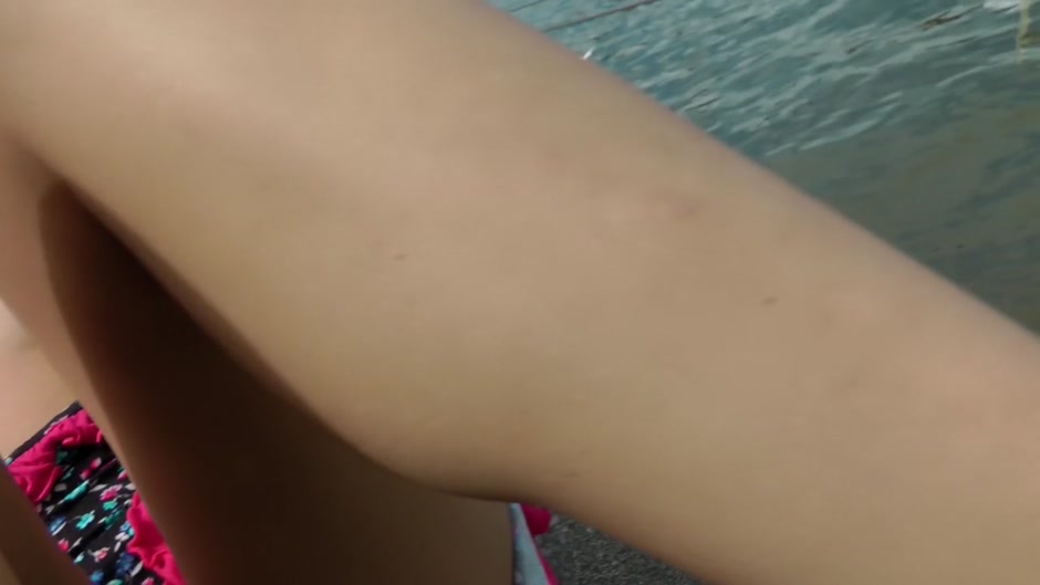 Blonde hottie gets naked in public before sex