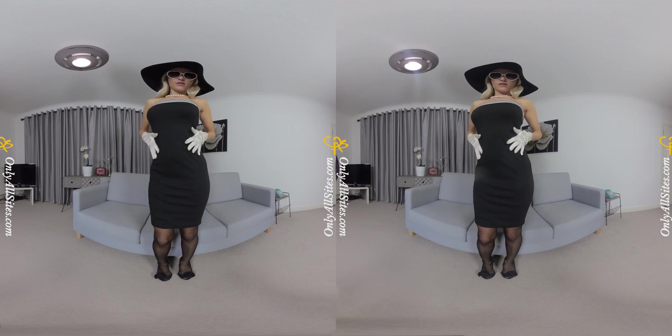 Natasha Anastasia - Black Hat; Gorgeous Blonde Babe Stripping