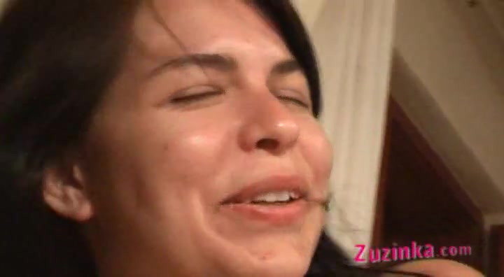 Zuzinka is having fun with the commercials of sex ads