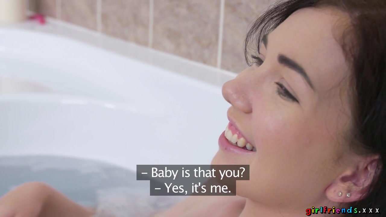 Daphne Angel & Katy Rose in Flirtatious Lesbian Lovers Bathing - Girlfriends