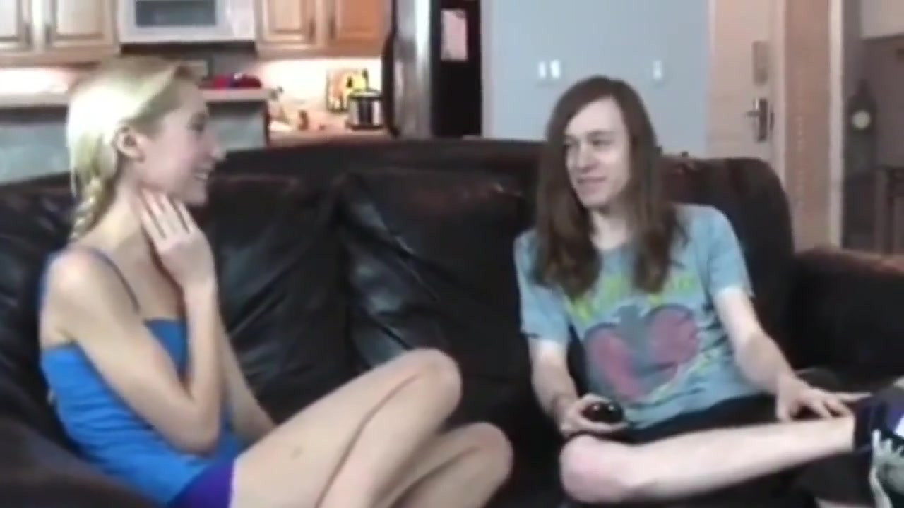 Taboo! Skinny stepbrother with big dick cums inside his slutty stepsis