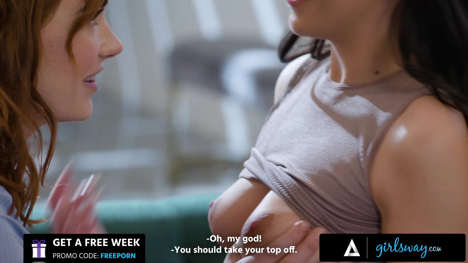 GIRLSWAY - PAWG Redhead Siri Dahl Caught Horny Roommate Natalie Brooks Masturbating