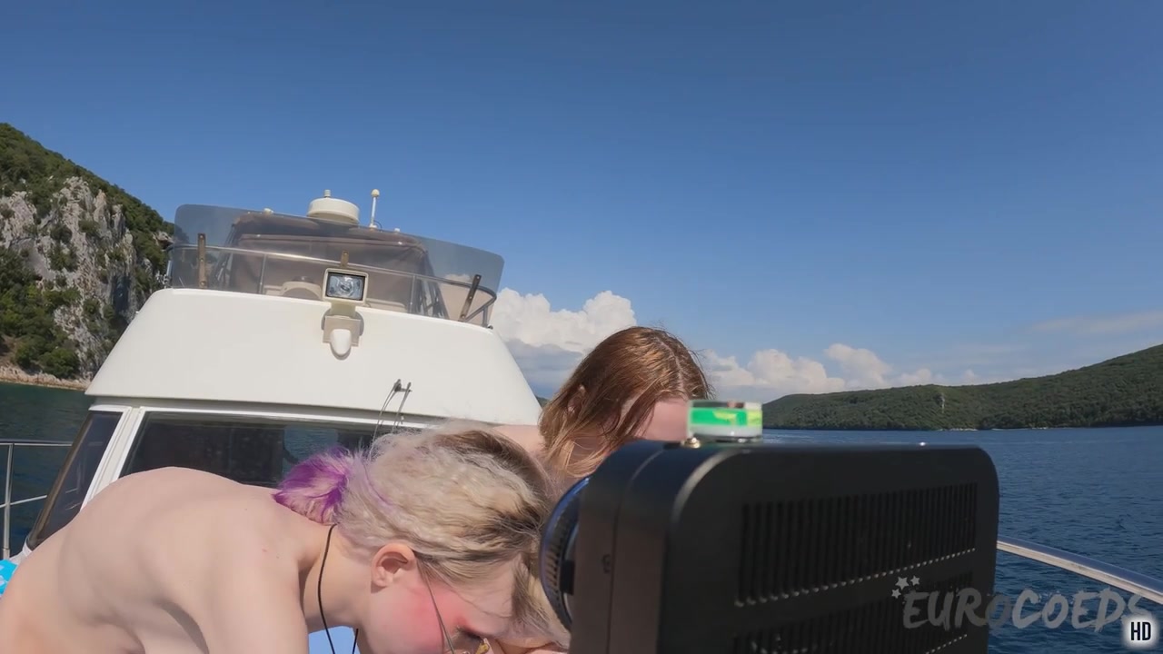 Diana With Her Friend Ingrida On Vacation Naked On A Yacht While On Vacation